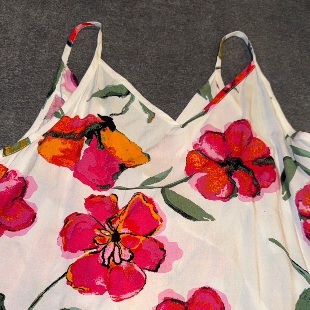 Vine & Love- Women’s Pink and Orange Floral Tank Top Size Small - Picture 11 of 14